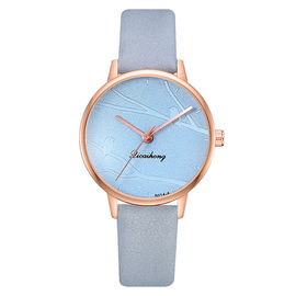 Orologio bianco della cinghia della banda del cuoio della cassa per orologi della lega della donna di modo del regalo di buona qualità WJ-8453
